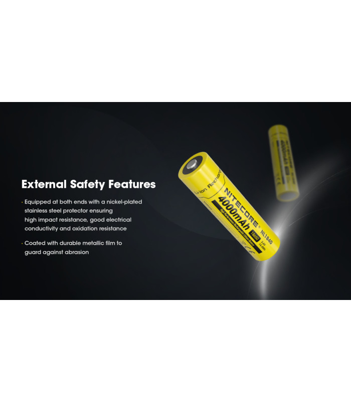 ΜΠΑΤΑΡΙΑ NITECORE 18650 / 4000mAh (τιμή τεμαχίου), NL1840