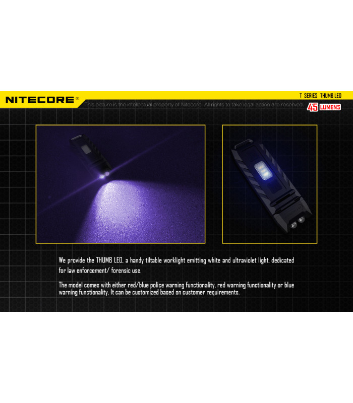 ΦΑΚΟΣ LED NITECORE THUMB s/n, rechargable, 85lumens