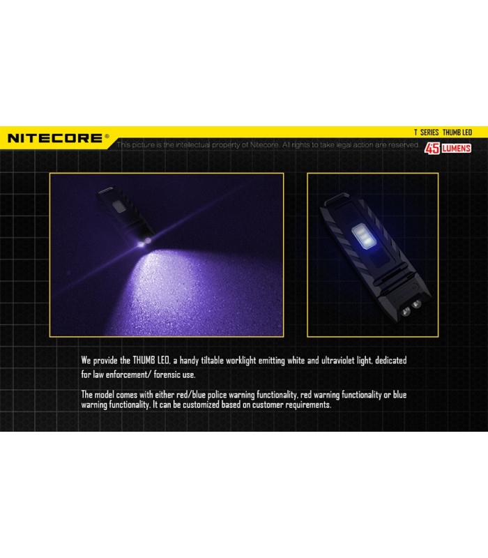 ΦΑΚΟΣ LED NITECORE THUMB s/n, rechargable, 85lumens