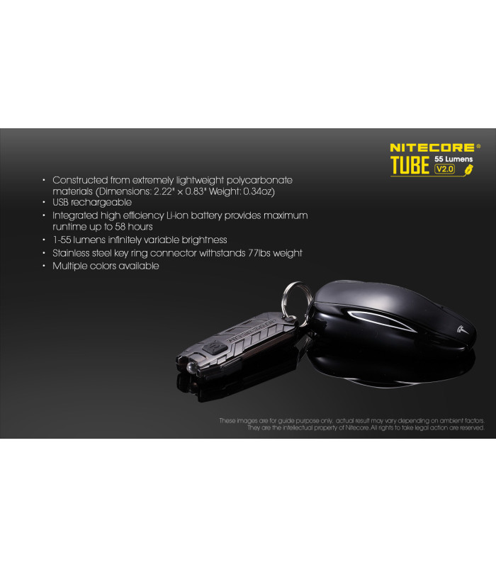 ΦΑΚΟΣ LED NITECORE TUBE s/n, Transparent, V2.0, 55lumens