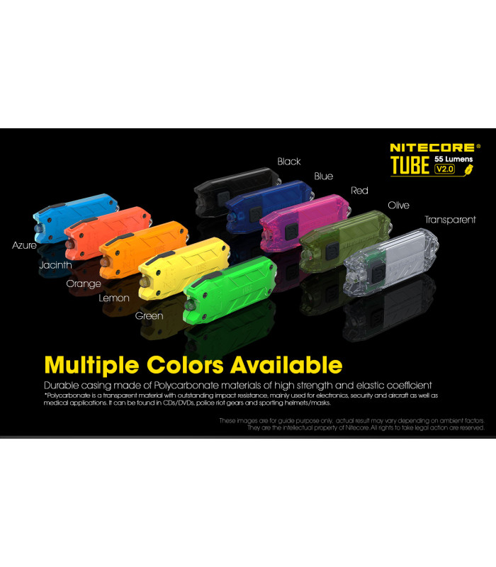 ΦΑΚΟΣ LED NITECORE TUBE s/n, Transparent, V2.0, 55lumens