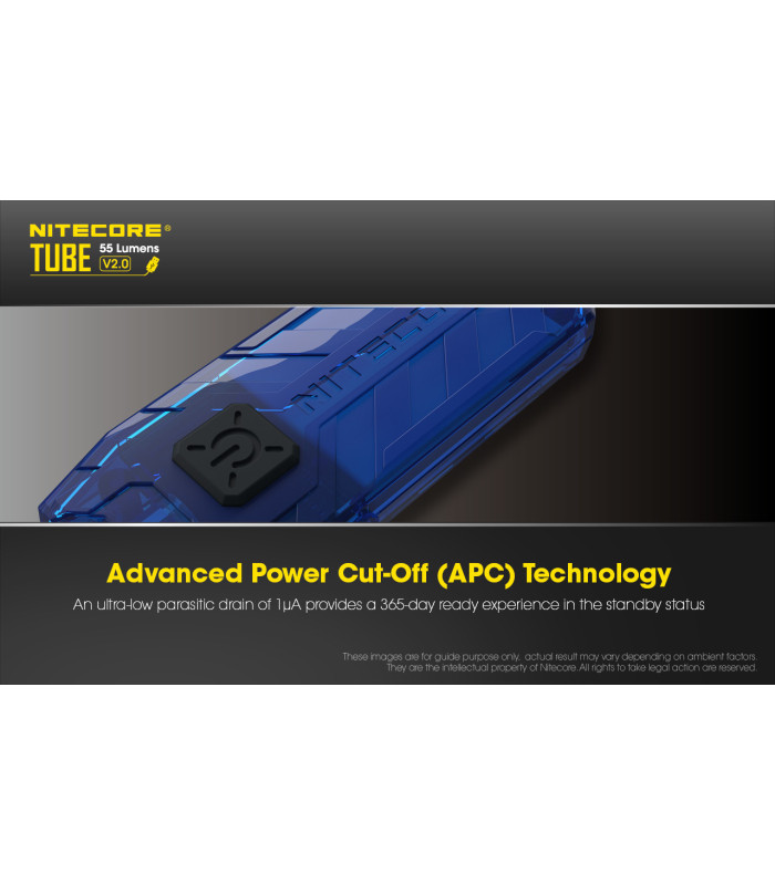 ΦΑΚΟΣ LED NITECORE TUBE s/n, Transparent, V2.0, 55lumens