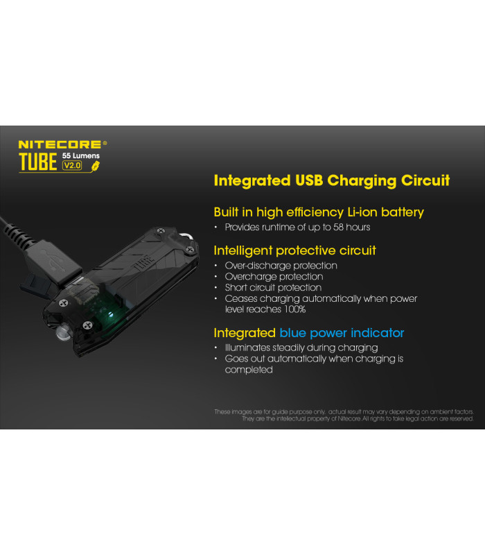 ΦΑΚΟΣ LED NITECORE TUBE s/n, Transparent, V2.0, 55lumens