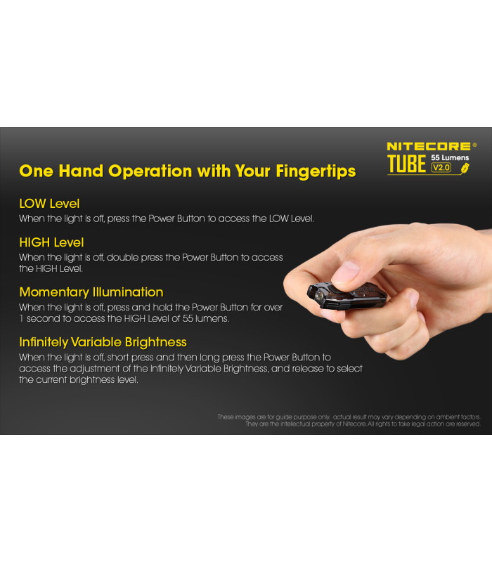 ΦΑΚΟΣ LED NITECORE TUBE s/n, Transparent, V2.0, 55lumens