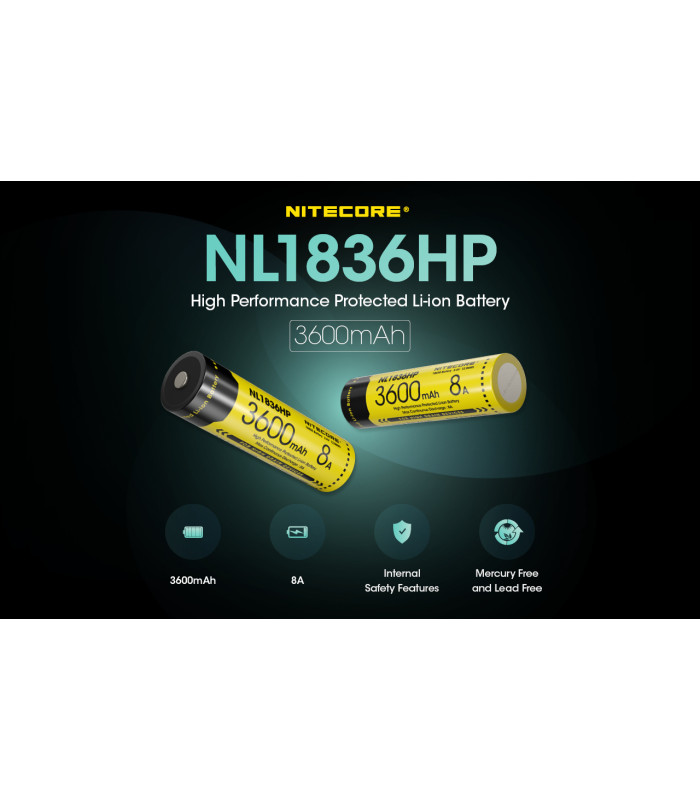 ΜΠΑΤΑΡΙΑ NITECORE 18650 / 3600mAh (τιμή τεμαχίου), NL1836HP