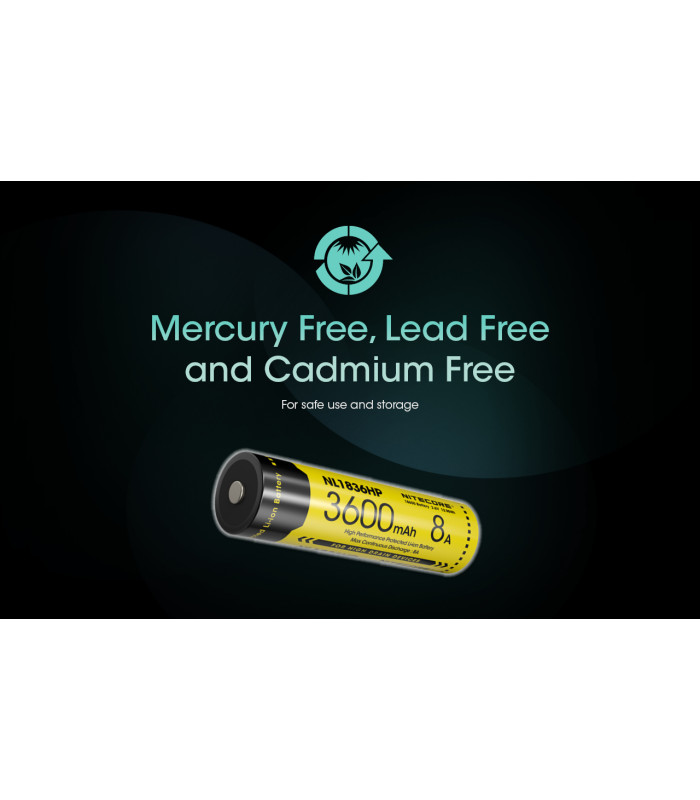 ΜΠΑΤΑΡΙΑ NITECORE 18650 / 3600mAh (τιμή τεμαχίου), NL1836HP