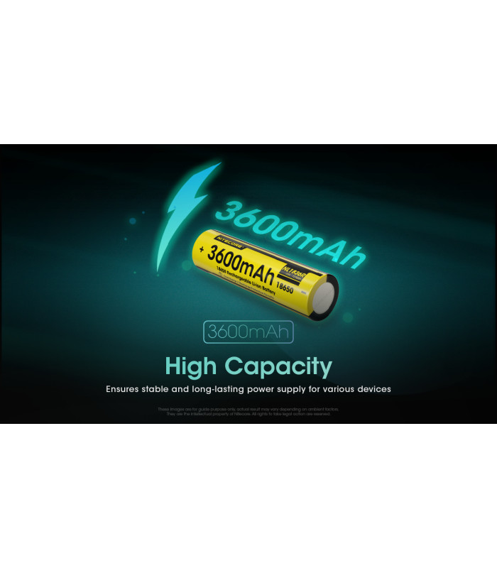 ΜΠΑΤΑΡΙΑ NITECORE 18650 / 3600mAh (τιμή τεμαχίου), NL1836R