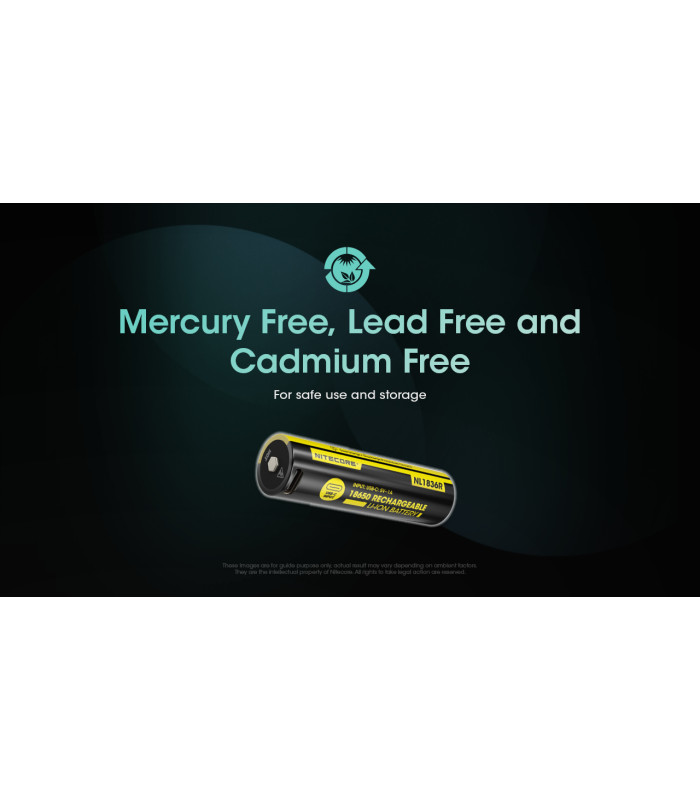 ΜΠΑΤΑΡΙΑ NITECORE 18650 / 3600mAh (τιμή τεμαχίου), NL1836R