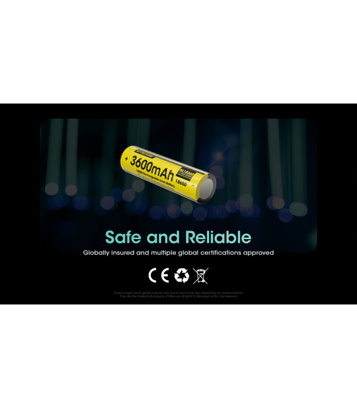 ΜΠΑΤΑΡΙΑ NITECORE 18650 / 3600mAh (τιμή τεμαχίου), NL1836R