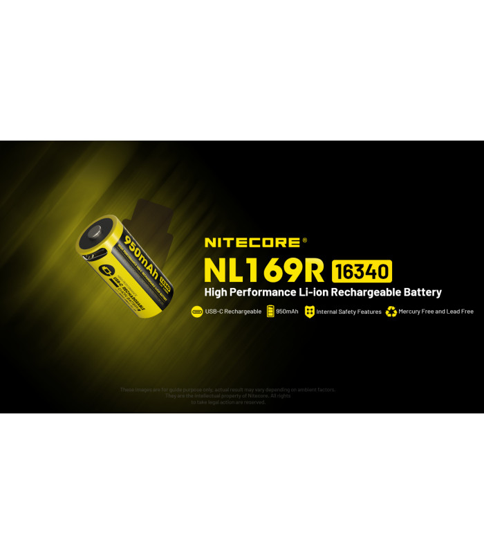 ΜΠΑΤΑΡΙΑ NITECORE RCR123A / 950mAh USB-C (τιμή τεμαχίου)