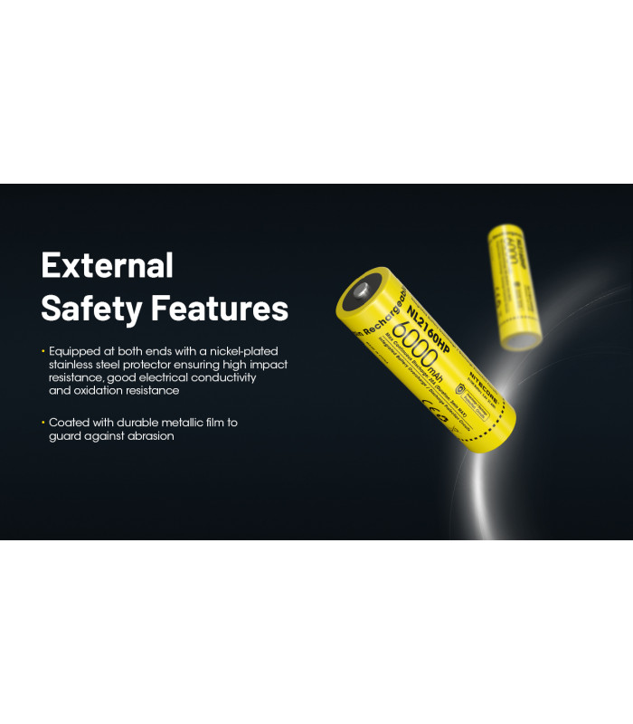 ΜΠΑΤΑΡΙΑ NITECORE 21700/ 6000mAh / HP (τιμή τεμαχίου)