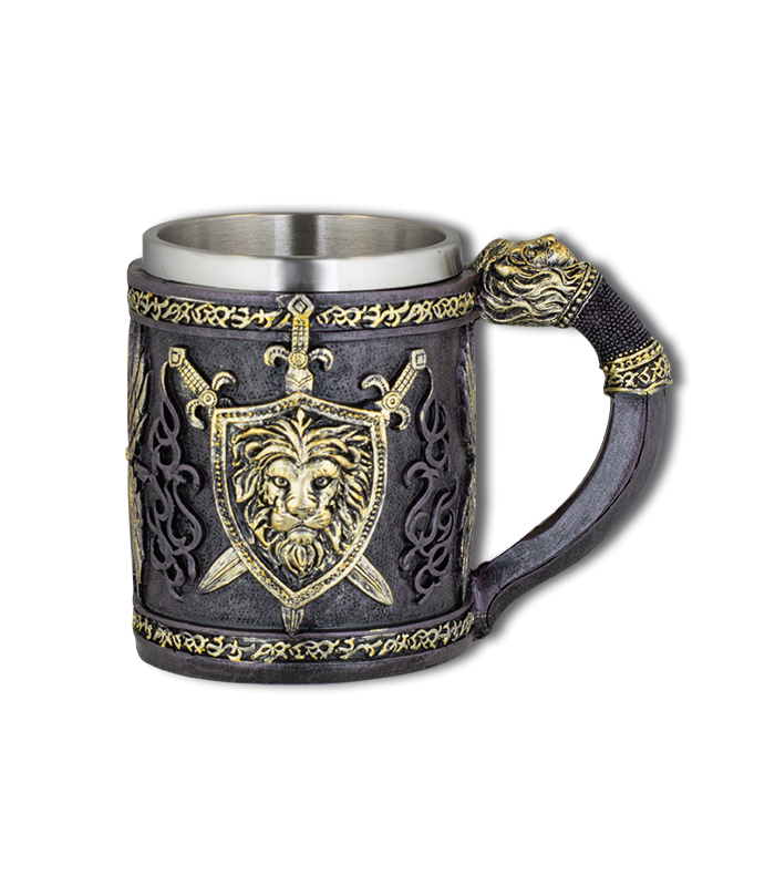 ΠΟΤΗΡΙ ΔΙΑΚΟΣΜΗΤΙΚΟ TOLE10 Lion shield resin ornamental mug