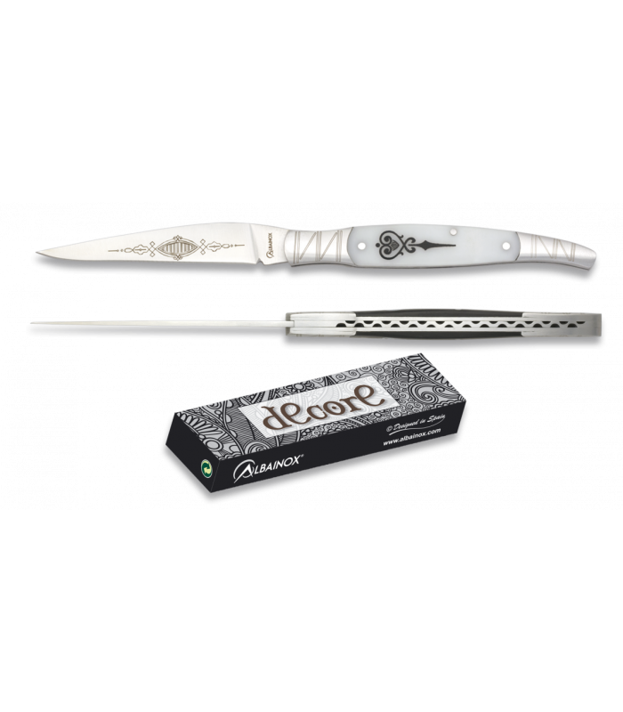 ΣΟΥΓΙΑΣ Albainox Decore penknife. White. Blade 9, 19985