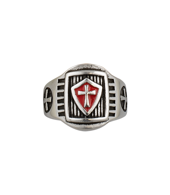 Δαχτυλίδι Templar shield ring. Size O22