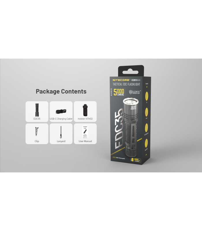 ΦΑΚΟΣ LED NITECORE EDC35, 5000Lumens, UHi LED