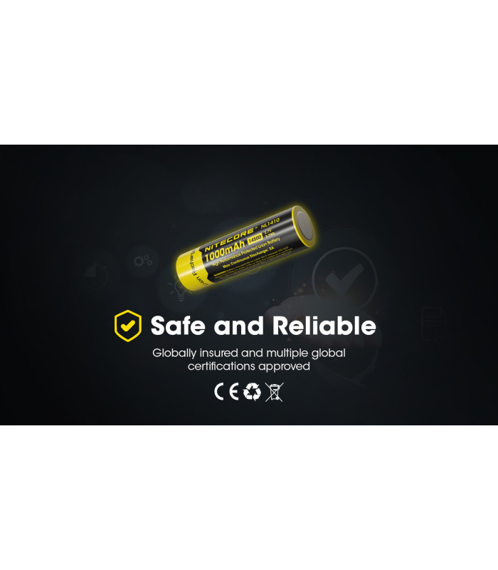 ΜΠΑΤΑΡΙΑ NITECORE NL1410 , 14500 , 1000ma