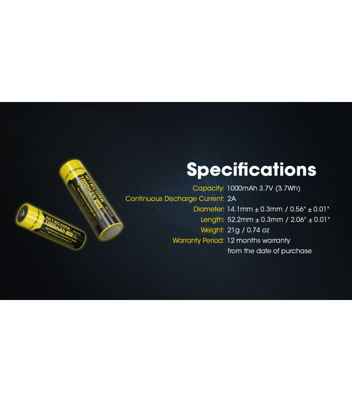 ΜΠΑΤΑΡΙΑ NITECORE NL1410 , 14500 , 1000ma
