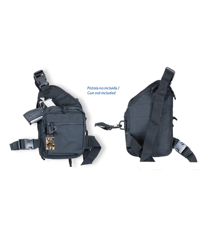 Τσαντάκι ώμου Barbaric black sling bag pour gun