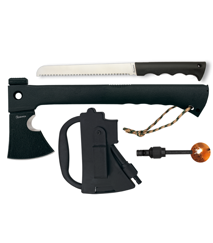ΤΣΕΚΟΥΡΙ ALBAINOX, Tactical axe with flint and saw, 32654
