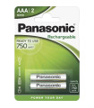 ΜΠΑΤΑΡΙΑ PANASONIC Ni-MH AAA 750mAh Ready to use (τιμή Ζεύγους)