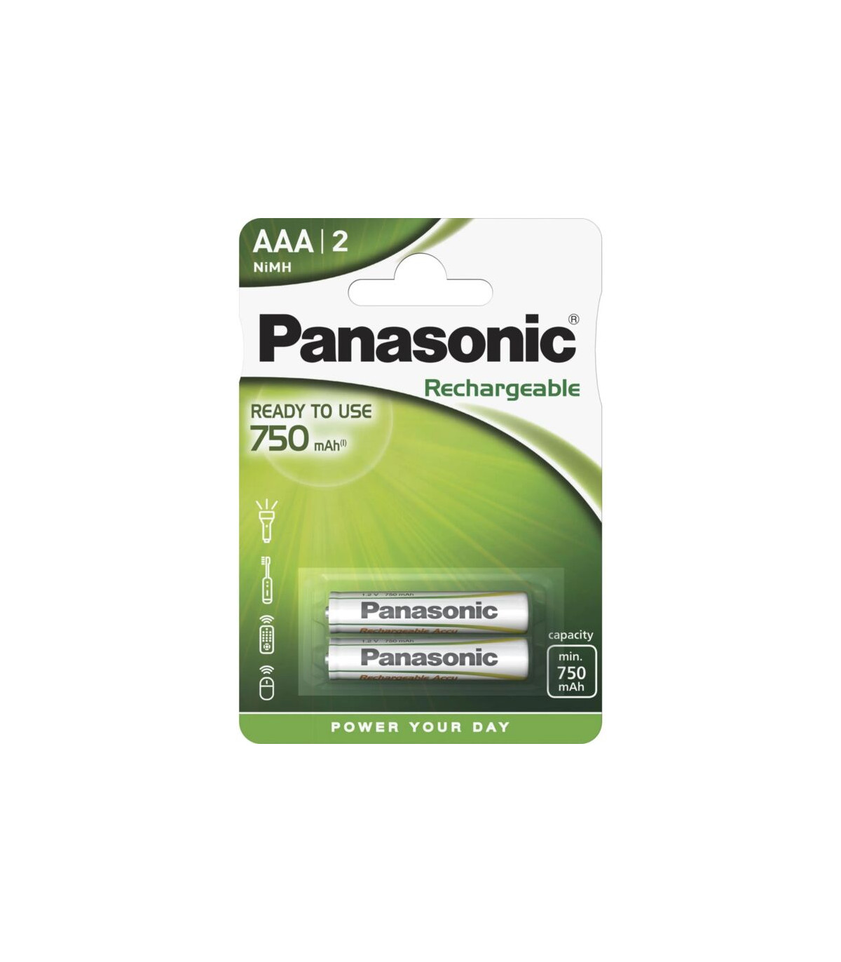 ΜΠΑΤΑΡΙΑ PANASONIC Ni-MH AAA 750mAh Ready to use (τιμή Ζεύγους)