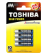 ΜΠΑΤΑΡΙΑ TOSHIBA High Power Alkaline, LR03 AAA BL4 (τιμή τετράδας)