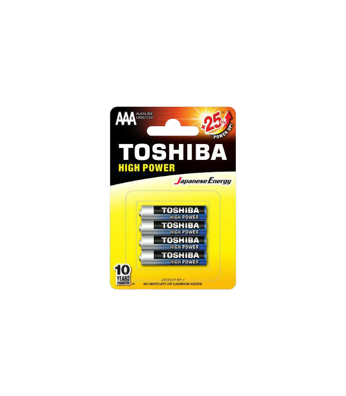 ΜΠΑΤΑΡΙΑ TOSHIBA High Power Alkaline, LR03 AAA BL4 (τιμή τετράδας)