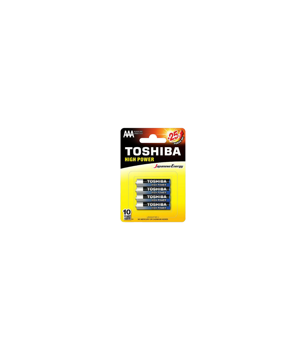 ΜΠΑΤΑΡΙΑ TOSHIBA High Power Alkaline, LR03 AAA BL4 (τιμή τετράδας)