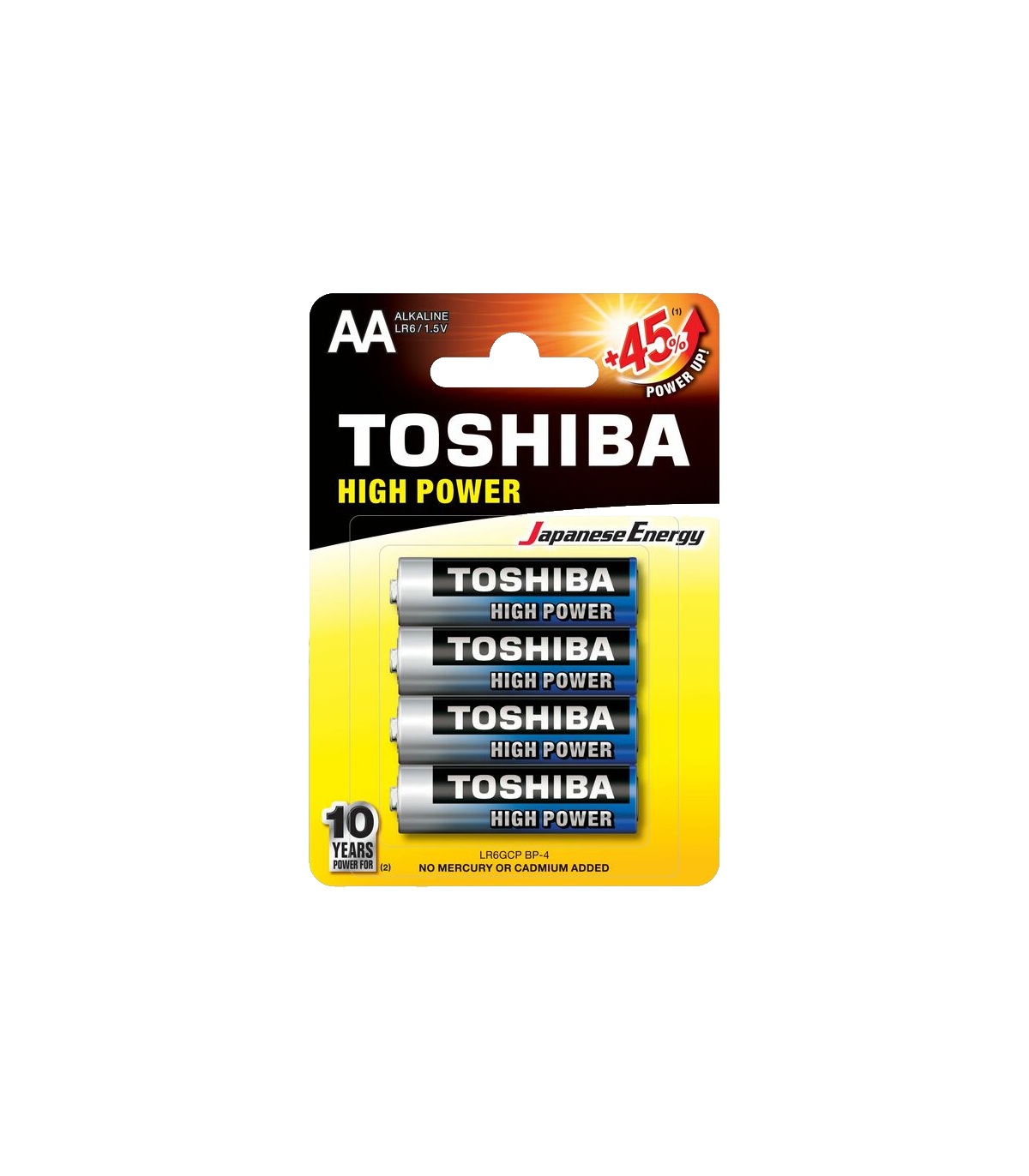ΜΠΑΤΑΡΙΑ TOSHIBA High Power Alkaline, LR06 AA BL4 (τιμή τετράδας)