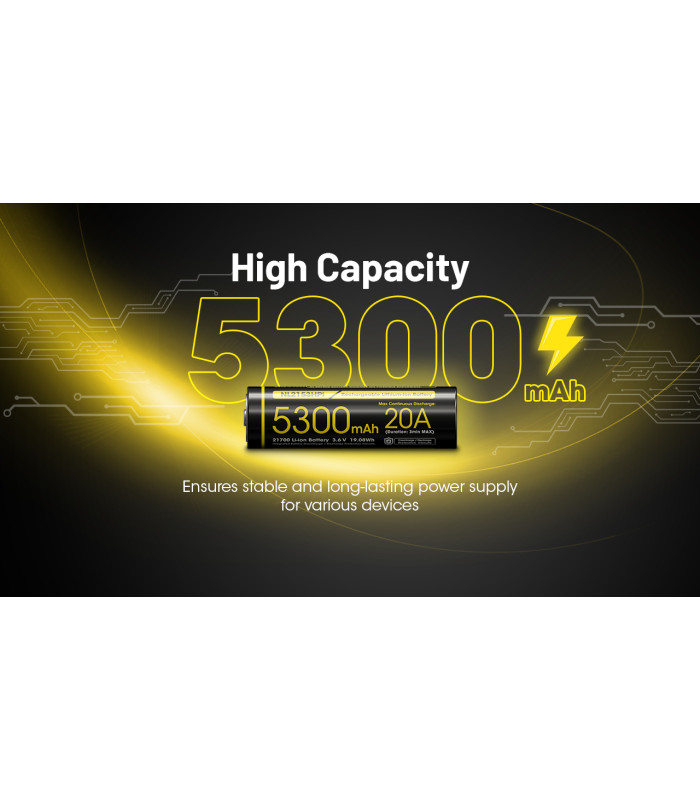 ΜΠΑΤΑΡΙΑ NITECORE 21700/ 5300mAh / HPI (τιμή τεμαχίου)