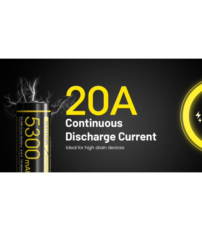 ΜΠΑΤΑΡΙΑ NITECORE 21700/ 5300mAh / HPI (τιμή τεμαχίου)