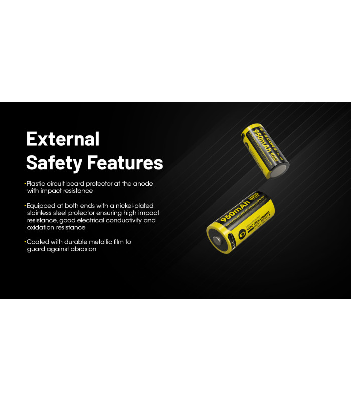 ΜΠΑΤΑΡΙΑ NITECORE RCR123A / 950mAh (τιμή τεμαχίου)