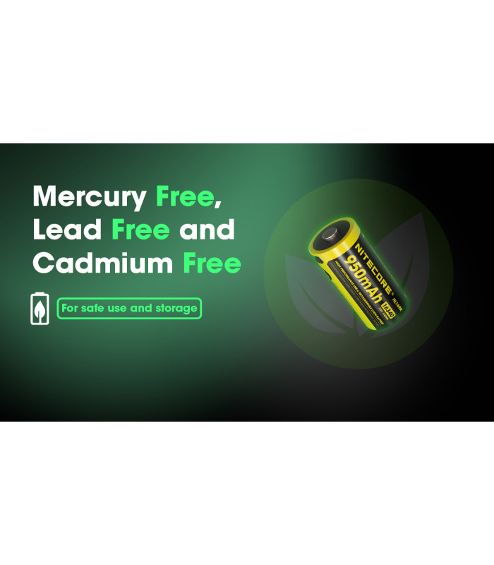 ΜΠΑΤΑΡΙΑ NITECORE RCR123A / 950mAh (τιμή τεμαχίου)