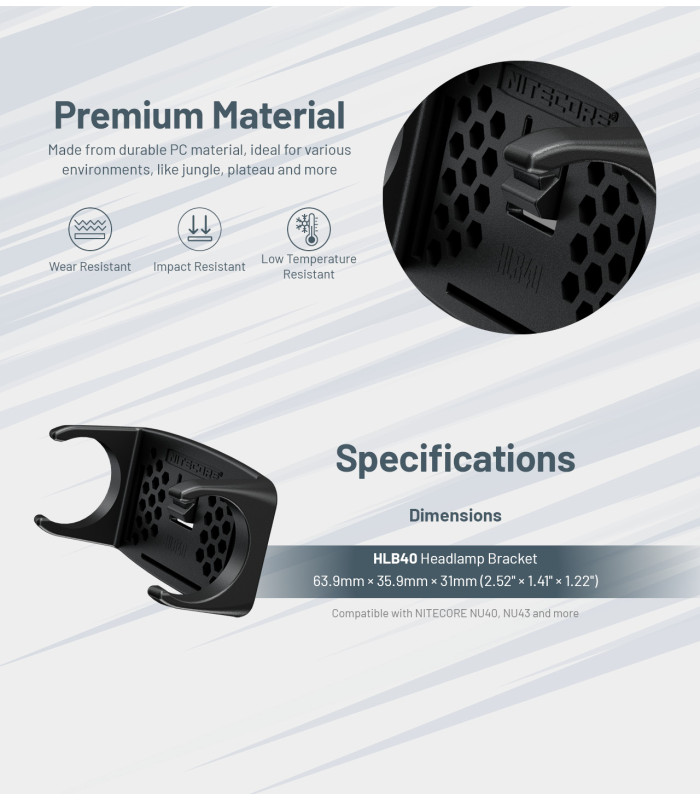 ΒΑΣΗ ΦΑΚΟΥ NITECORE HLB40+HMB1