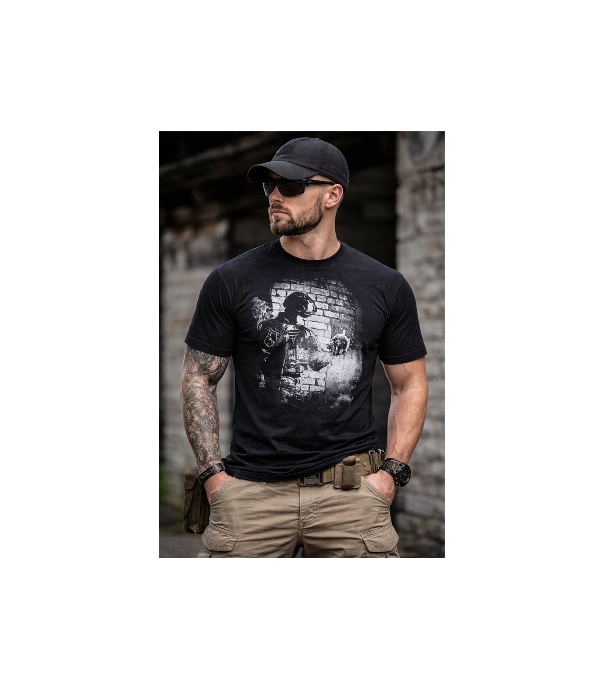 101 INC Soldier Skull T-Shirt Cotton Short Sleeve | Sabotage Oddal