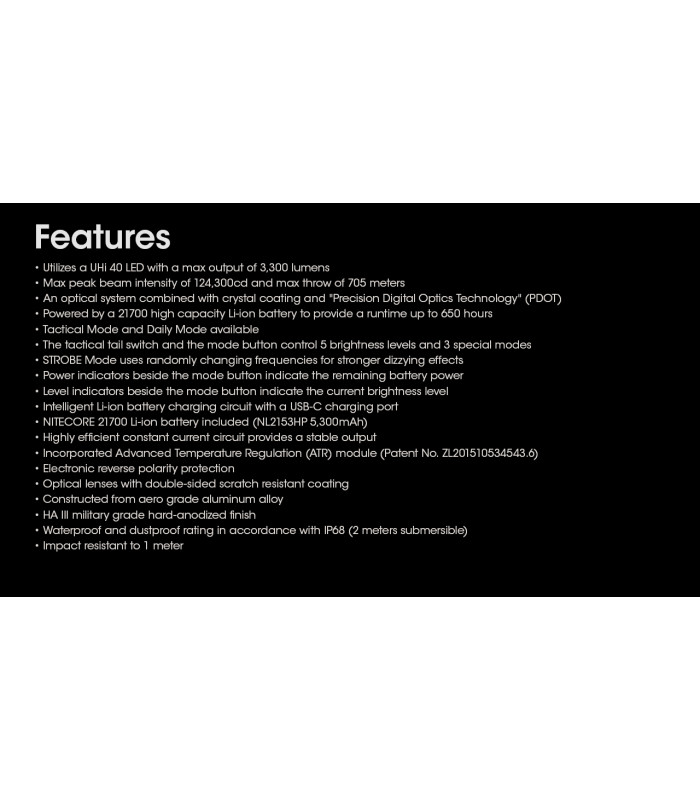 ΦΑΚΟΣ LED NITECORE MULTI TASK HYBRID MH25PRO