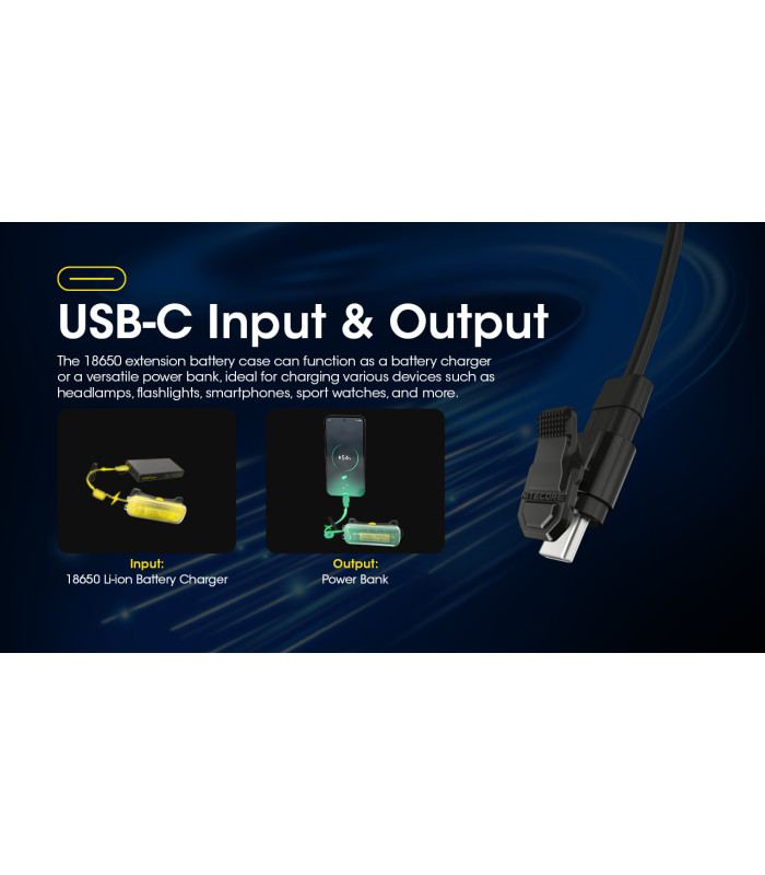 Extension battery case 18650