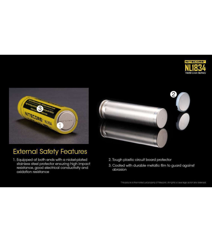 NITECORE NL 1834 BATTERY 18650 - 3400 mAh