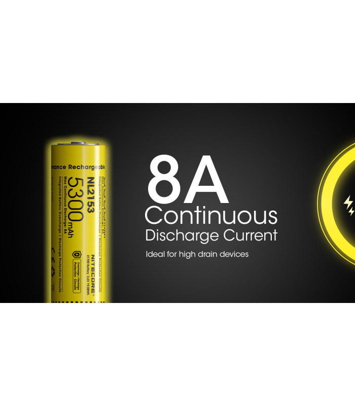 ΜΠΑΤΑΡΙΑ NITECORE 21700/ 5300mAh (τιμή τεμαχίου)