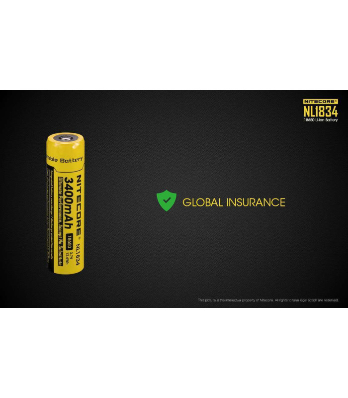 NITECORE NL 1834 BATTERY 18650 - 3400 mAh