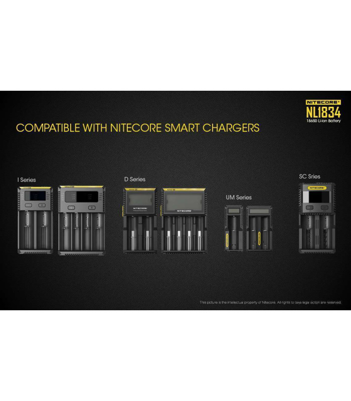 NITECORE NL 1834 BATTERY 18650 - 3400 mAh