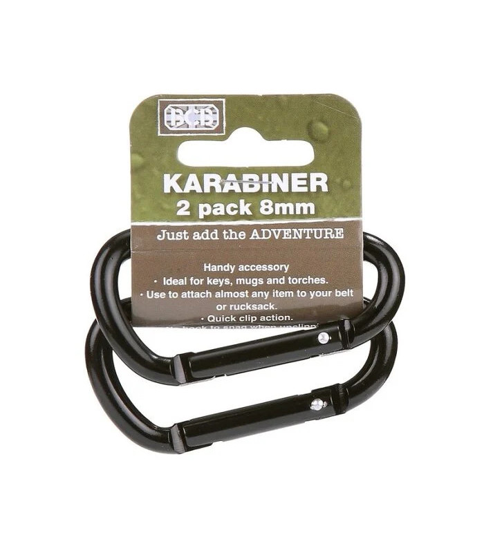 Κρίκος Μεταλλικός Καραμπίνερ BCB Carabiner 8mm CL114 Σετ 2 Τεμαχίων | Sabotage Oddal
