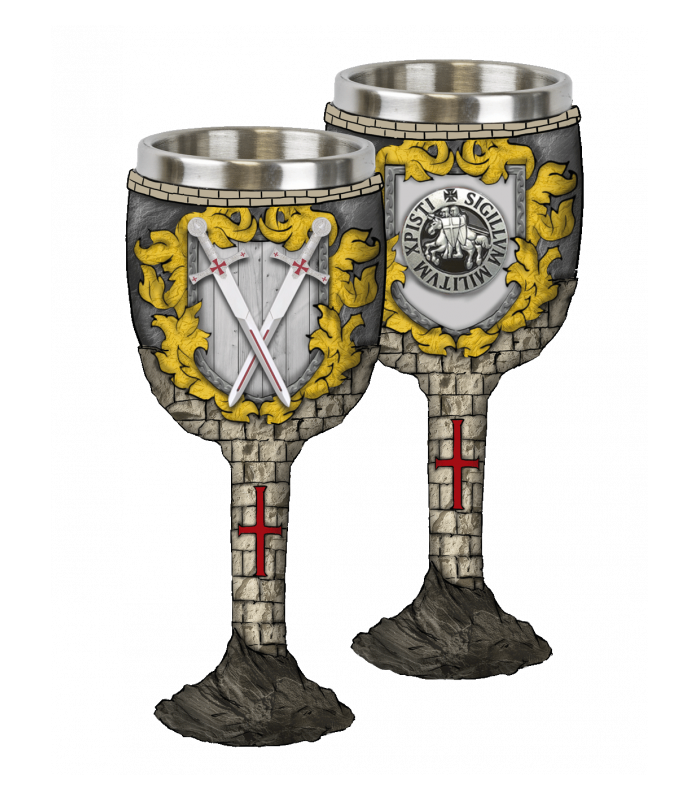 ΠΟΤΗΡΙ ΔΙΑΚΟΣΜΗΤΙΚΟ TOLE10 Templar castle resin goblet, 39384