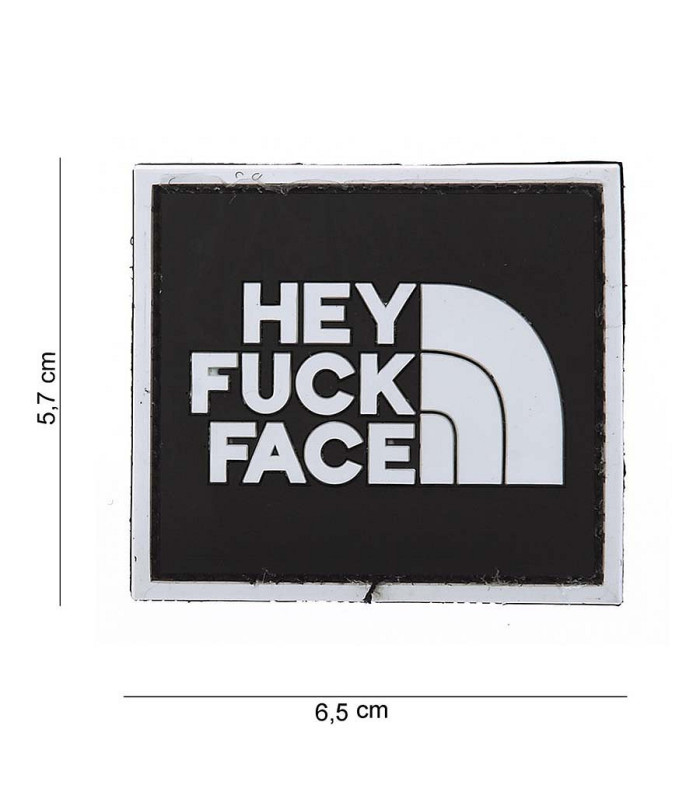 101 INC Decorative  Patch 3D PVC Hey Fuck Face | Sabotage Oddal