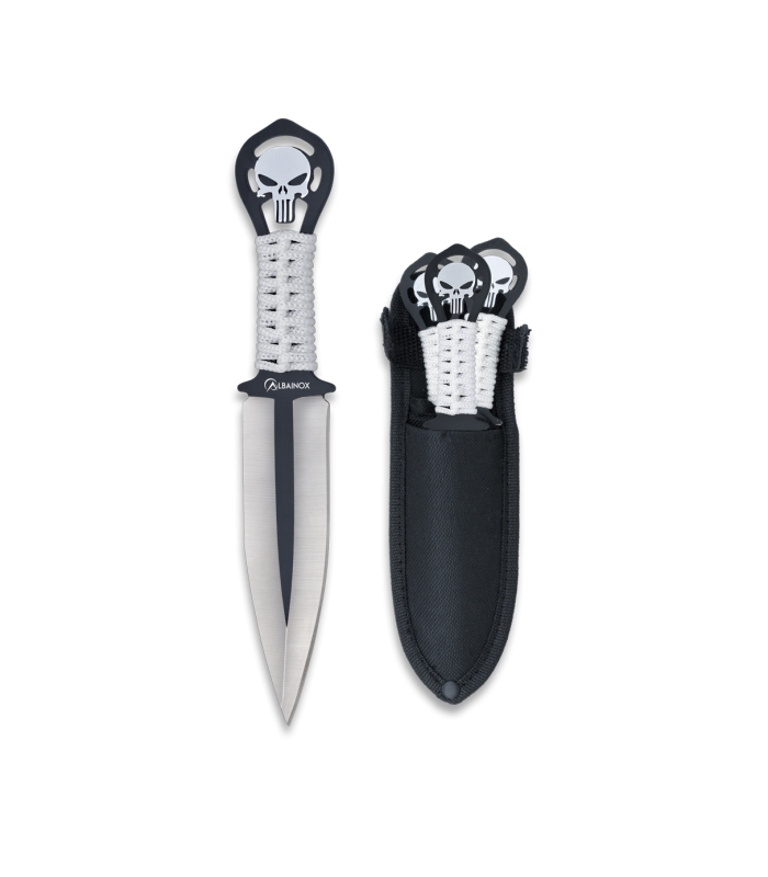 ΜΑΧΑΙΡΙ ALBAINOX Set 3 Skull throwers. Blade 9.5 cm, 32453