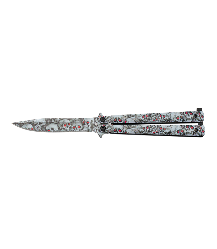 ΣΟΥΓΙΑΣ Albainox Albainox steel balisong. 3D Skulls