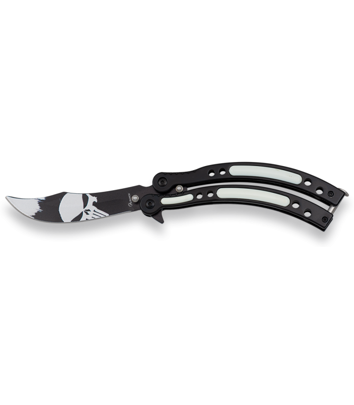 ΣΟΥΓΙΑΣ ALBAINOX SKULLS balisong. Blade 10.20 cm, 02196