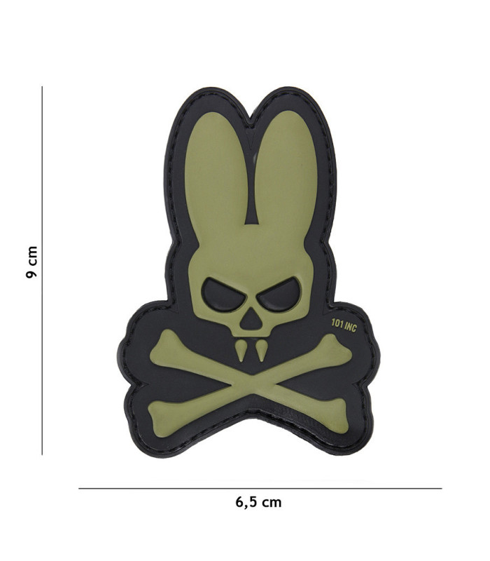 101 INC Decorative Patch 3D PVC Skull Bunny | Sabotage Oddal