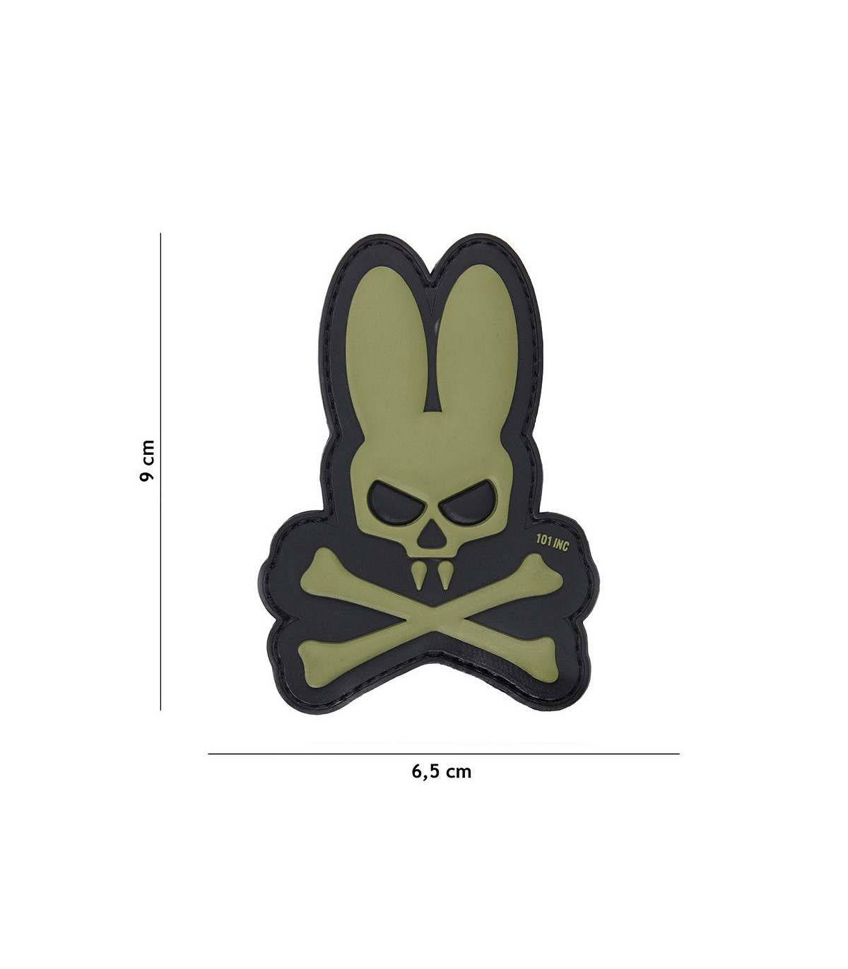 101 INC Decorative Patch 3D PVC Skull Bunny | Sabotage Oddal