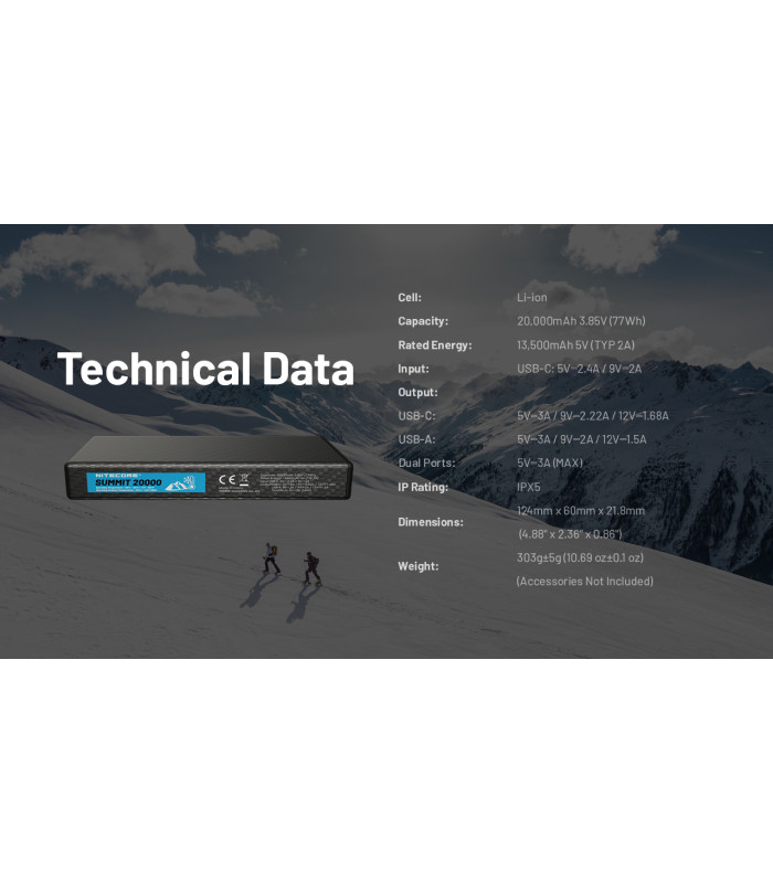 POWER BANK NITECORE SUMMIT 20000